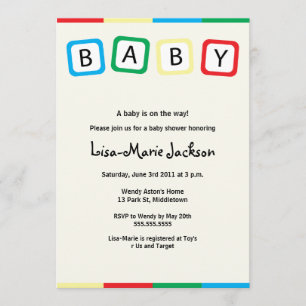 Inbjudan för babykvarterbaby shower - pojke eller