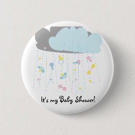 Inbjudan för babyleksakdusch/baby shower knapp