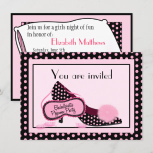 Inbjudan för Bachelorette Pajamaparty