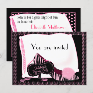 Inbjudan för Bachelorette Pajamaparty