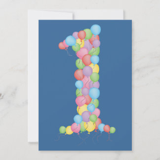 Inbjudan för ballonger för födelsedagsfest för