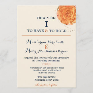 Inbjudan för berättelsebokbröllop