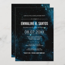 Inbjudan för blåttgalaxstudentfest