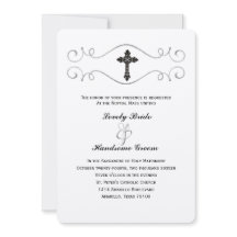 Inbjudan för bröllop för elegant Celtickor katolsk