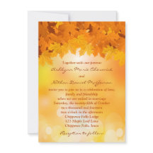 Inbjudan för bröllop för lönnlövhöstglans