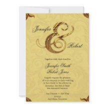 Inbjudan för bröllop för Midas-handlag guld-