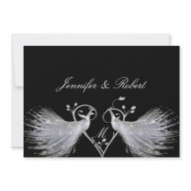 Inbjudan för bröllop för Monogram för