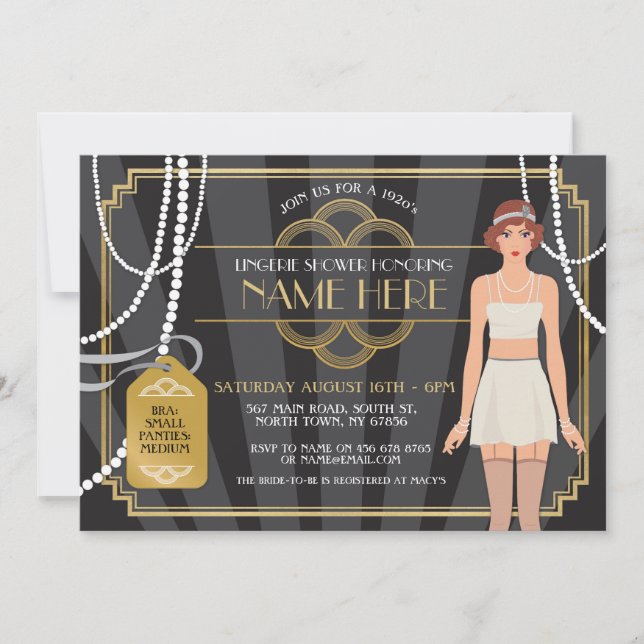 Inbjudan för brunett för pärla för möhippa för (Framsida)