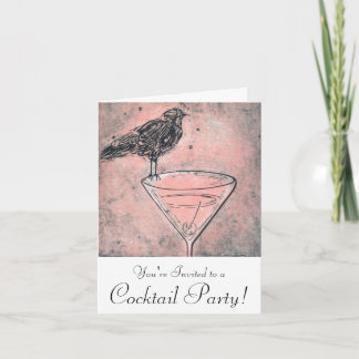 Inbjudan för cocktailparty för Martini fågelbad