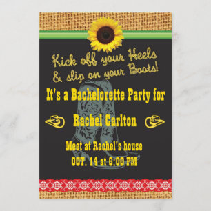 Inbjudan för CowgirlBachelorette party