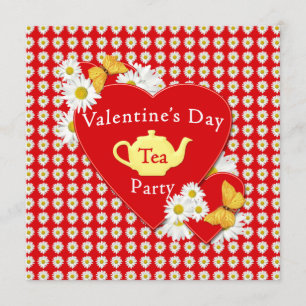 Inbjudan för daisy för valentinTeaparty