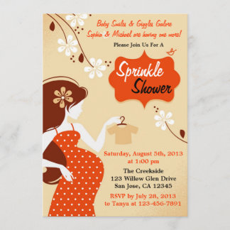 Inbjudan för dusch för höstfärgstänk