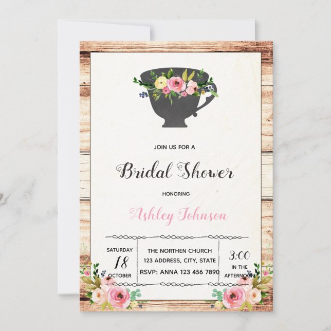 Inbjudan för eftermiddagteaparty (Framsida)