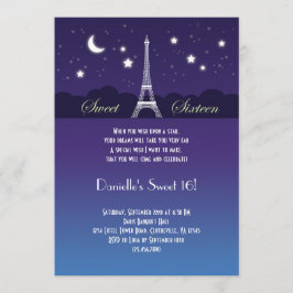 Inbjudan för Eiffel tornsweet sixteen