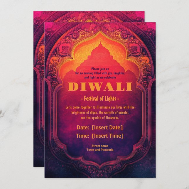 Inbjudan för externt ljus (Fram/baksida)