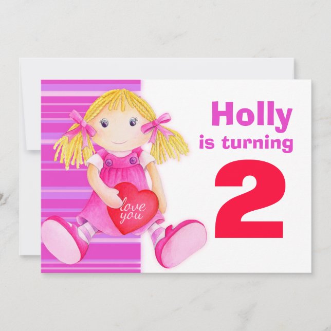 Inbjudan för födelsedag för 2nd födelsedag för (Framsida)