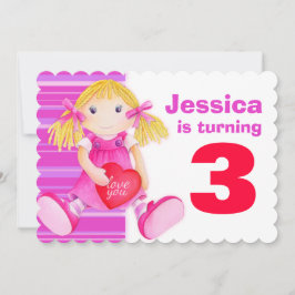 Inbjudan för födelsedag för 3rd födelsedag för