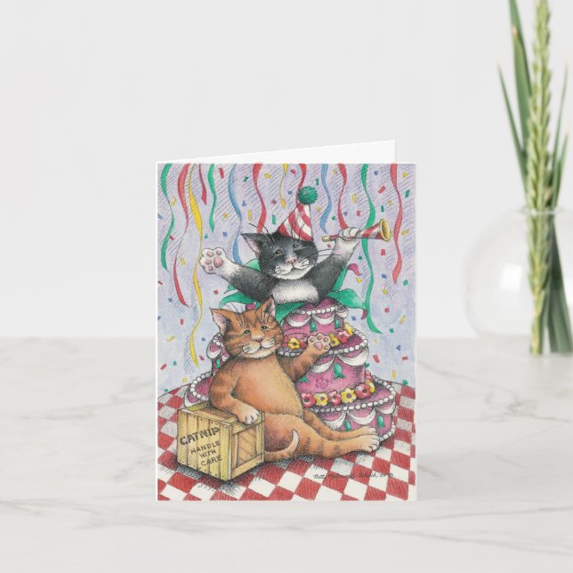 Inbjudan för födelsedag för b-&T #1 noterar (Framsida)