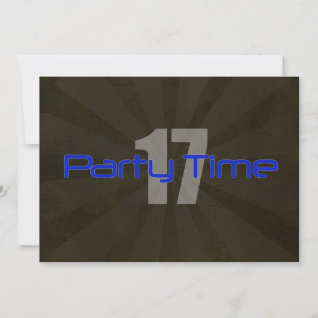 Inbjudan för födelsedag för pojke för grått för (Framsida)