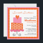Inbjudan för födelsedag för sweet sixteenorange- &<br><div class="desc">Starta ditt party av höger med vår mod, & inbjudan för trendigsweet sixteenfödelsedagen som presenterar en grön tårta för för höftrosor & limefrukt med limefruktgrönt, pricker. Garanterat för att sätta ett leende på ditt ansikte. Göra perfekt för någon din sweet sixteenfödelsedagsfest! Personifiera precis med din information, och du är all...</div>