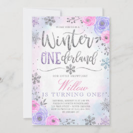 Inbjudan för födelsedag för vinterONEderland