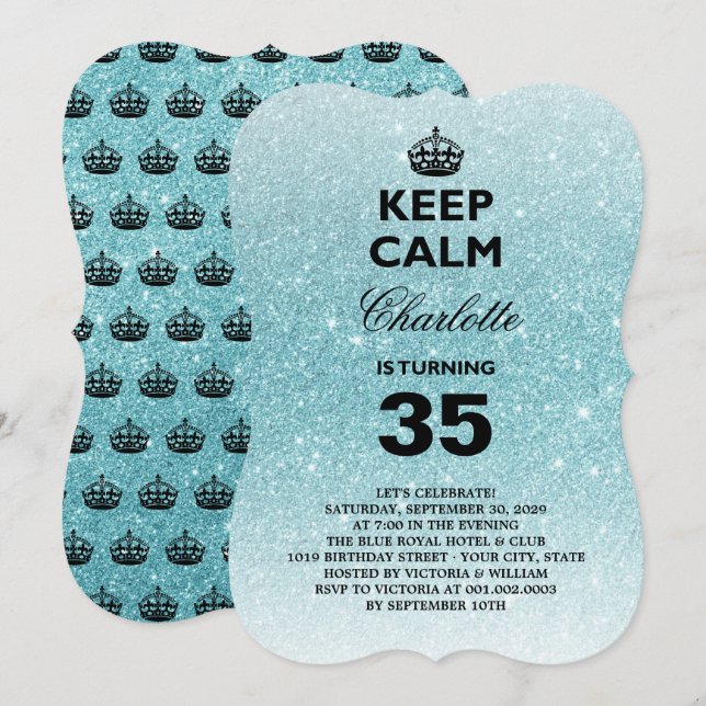 Inbjudan för födelsedagsfest för milstolpe för (Fram/baksida)