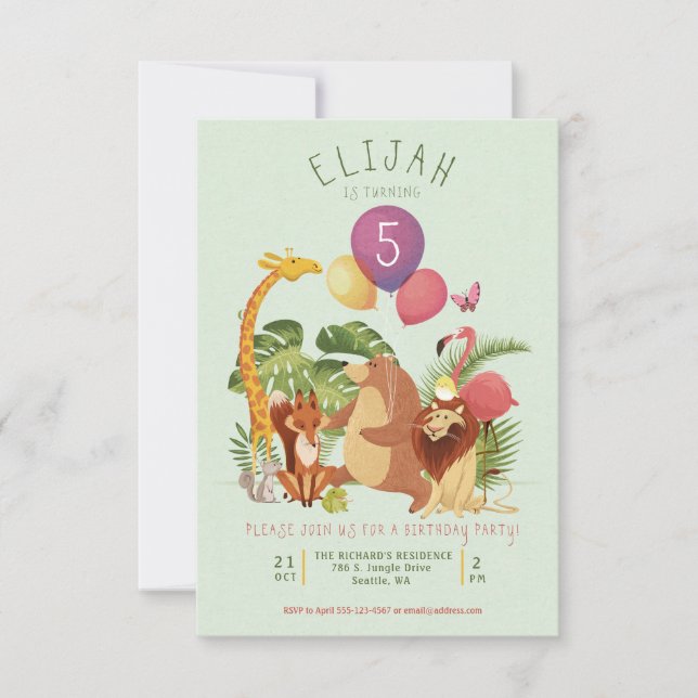 Inbjudan för födelsedagsfest för vänner för (Framsida)