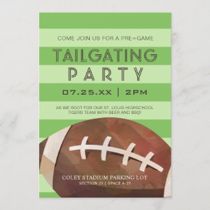 Inbjudan för fotbollTailgatingparty