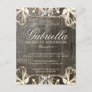 Inbjudan för foto för studenten för landsnöre