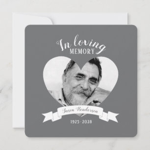 Inbjudan för fotovitt menyfliksminne för Memorial-