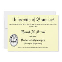 Inbjudan för Franknstein diplomstudenten