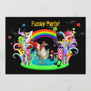 Inbjudan för funkyhönaparty