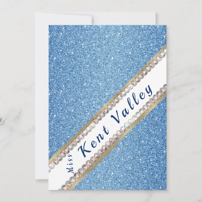 Inbjudan för glitter för (Framsida)