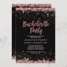 Inbjudan för glitter för Bachelorette party rosa