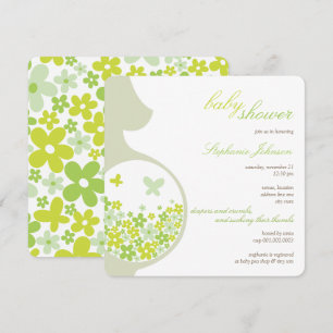 Inbjudan för gravid- & gröntdaisybaby shower