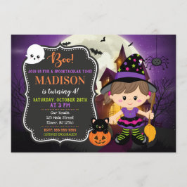 Inbjudan för Halloween häxafödelsedag