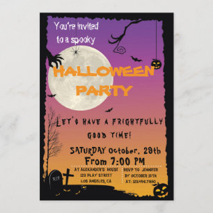 Inbjudan för Halloween husparty