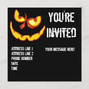 Inbjudan för Halloween jack o lanternparty