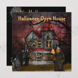 Inbjudan för Halloween öppen husparty