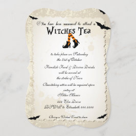 Inbjudan för Halloween Witchs Teaparty