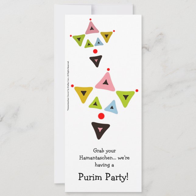 Inbjudan för Hamantaschen clownPurim party (Framsida)