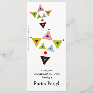 Inbjudan för Hamantaschen clownPurim party