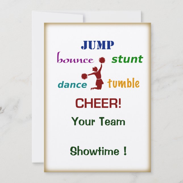 Inbjudan för händelse för hejaklacksledare för (Framsida)