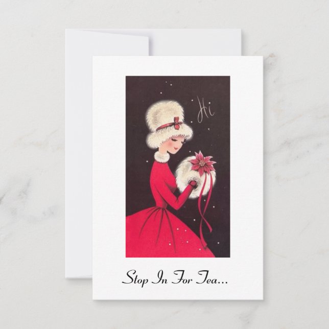 Inbjudan för helgdagTeaparty (Framsida)