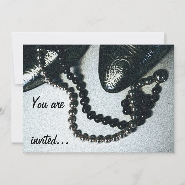 inbjudan för hollywood glamourvintage (Framsida)