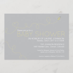 Inbjudan för honungbibaby shower