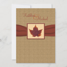 Inbjudan för höstlövbröllop