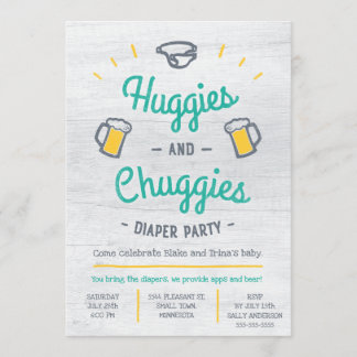 Inbjudan för Huggies och Chuggies blöjaparty