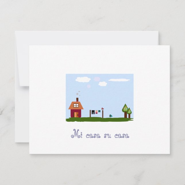 Inbjudan för hus för casa för Mi-casasu värme (Framsida)