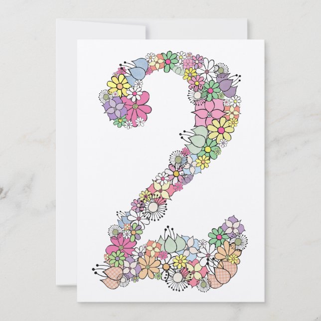 Inbjudan för inbjudan för 2nd födelsedagsfest för (Framsida)